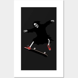 Grim reaper skateboard Posters and Art